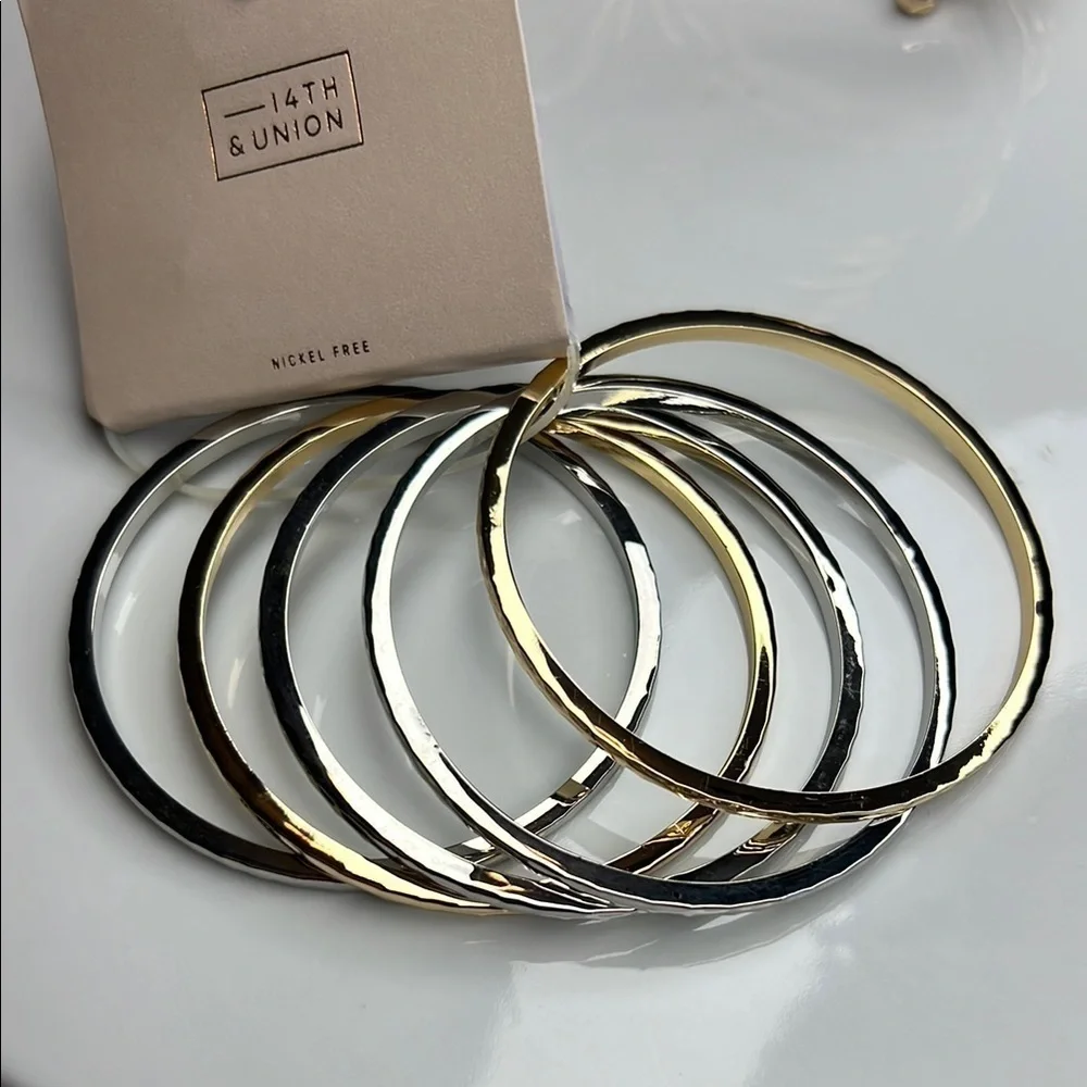 Gold and Silver Bangle Set